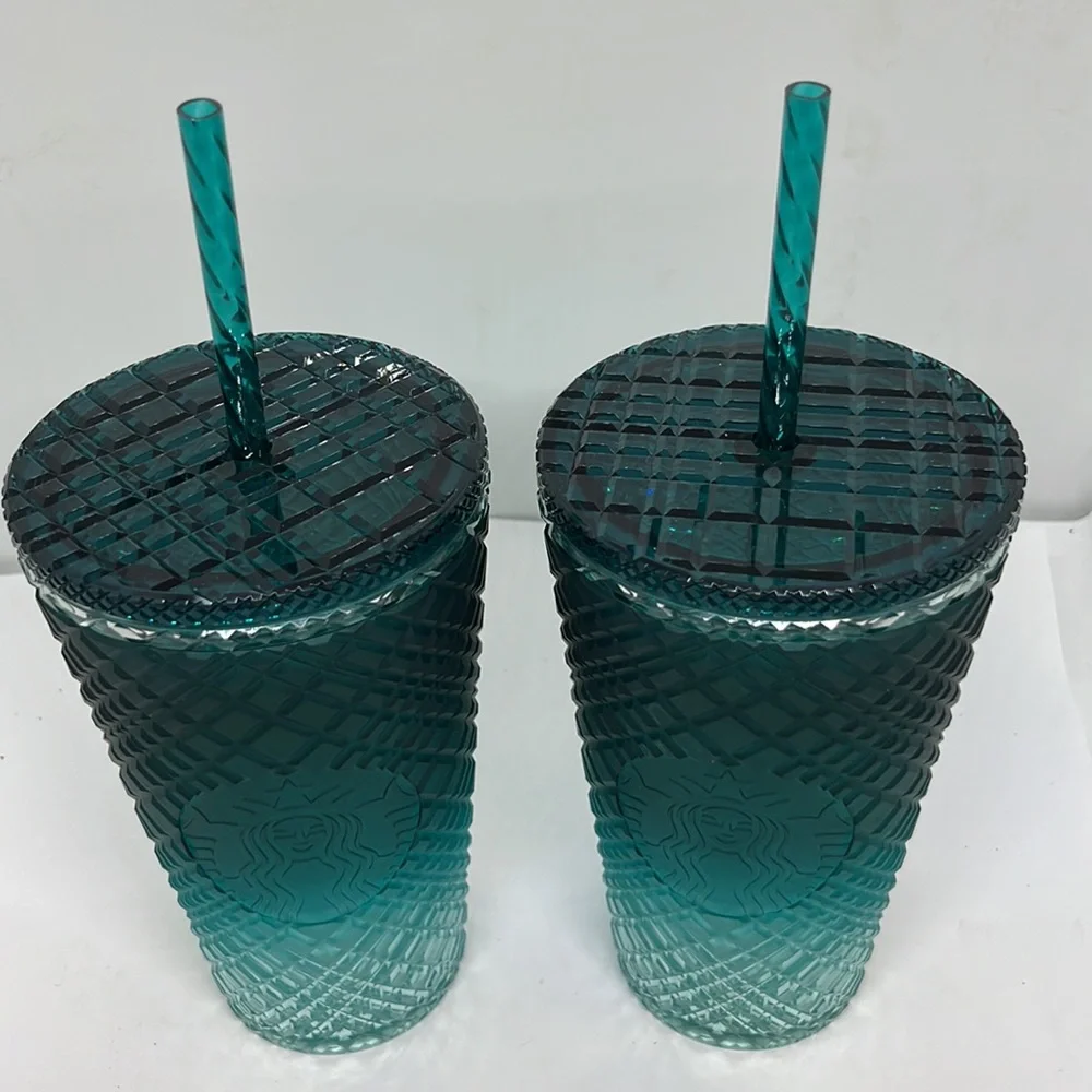 Two Starbucks 16oz Tumblers with Lid and Straw - Picture 3 of 4